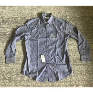 Calvin Kline Men’s Dress Shirt Size M Performance Steel+ Non-iron Blue Q5